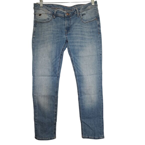 EDC Skinny Fit Jeans Mens 32 Light Wash Mid Rise Denim & Dry Goods Style - Picture 1 of 10